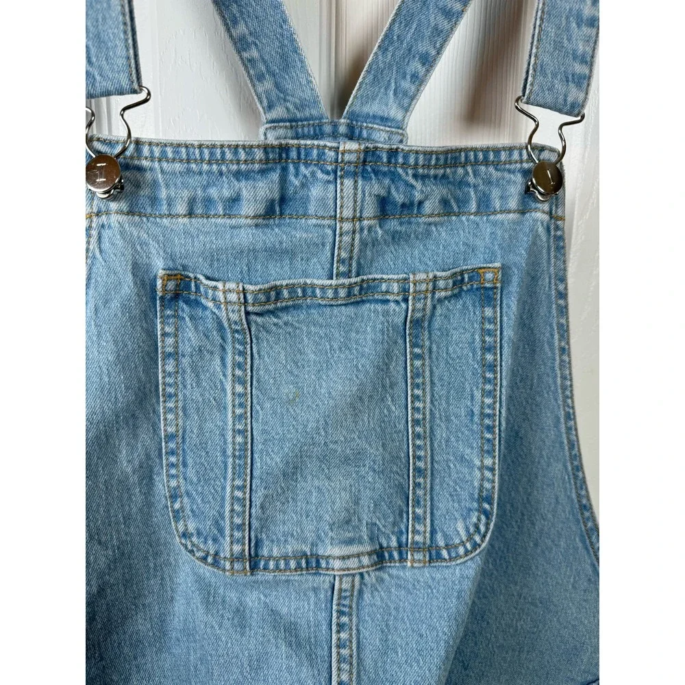 Isabel Maternity  Ingrid & Isabel Shotalls Jean Shorts and Bib Overalls Womens 8 - Picture 3 of 13